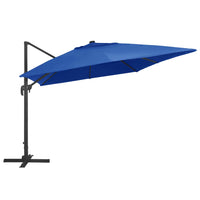 Thumbnail for Ampelschirm mit LED-Leuchten und Alu-Mast 400x300 cm Azurblau