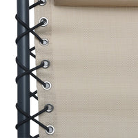 Thumbnail for Klappbarer Liegestuhl Creme Textilene