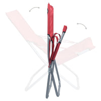 Thumbnail for Klappbare Strandstühle 2 Stk. Stoff Rot