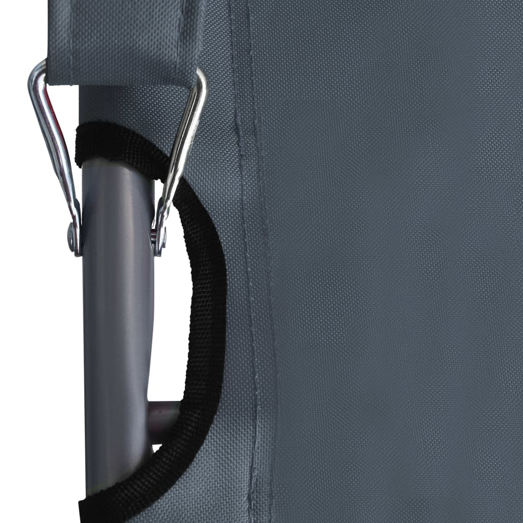 Klappbare Strandstühle 2 Stk. Stoff Grau