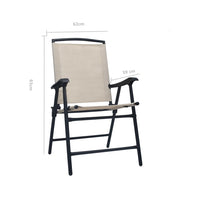 Thumbnail for Klappbare Gartenstühle 2 Stk. Textilene Cremeweiß