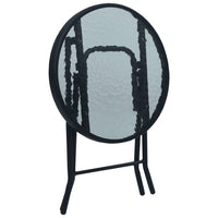 Thumbnail for Bistrotisch Schwarz 40 x 46 cm Stahl und Glas