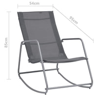 Thumbnail for Garten-Schaukelstuhl Grau 95x54x85 cm Textilene