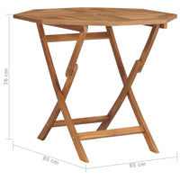 Thumbnail for Klappbarer Gartentisch 85x85x76 cm Teak Massivholz