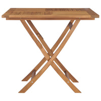 Thumbnail for Klappbarer Gartentisch 85x85x76 cm Teak Massivholz