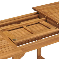 Thumbnail for Ausziehbarer Gartentisch (110-160)×80×75 cm Massivholz Teak