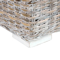 Thumbnail for Aufbewahrungsbox 120 cm Weiß Kubu-Rattan und Massivholz Mango