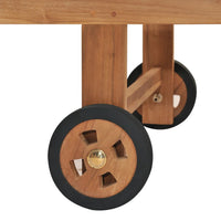Thumbnail for Sonnenliege mit Auflage Massivholz Teak Dunkelgrau