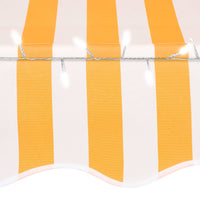 Thumbnail for Einziehbare Markise Handbetrieben mit LED 150 cm Weiß Orange