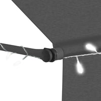 Thumbnail for Einziehbare Markise Handbetrieben mit LED 100 cm Anthrazit