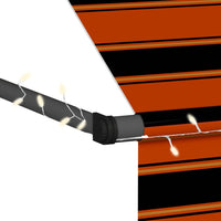 Thumbnail for Einziehbare Markise Handbetrieben mit LED 100 cm Orange Braun