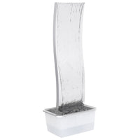 Thumbnail for Gartenbrunnen mit Pumpe Edelstahl 130 cm Geschwungen