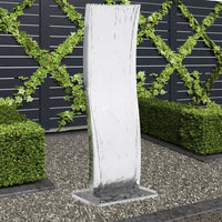Thumbnail for Gartenbrunnen mit Pumpe Edelstahl 130 cm Geschwungen