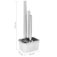 Thumbnail for Gartenbrunnen Silbern 48x34x123 cm Edelstahl