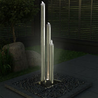 Thumbnail for Gartenbrunnen Silbern 48x34x153 cm Edelstahl