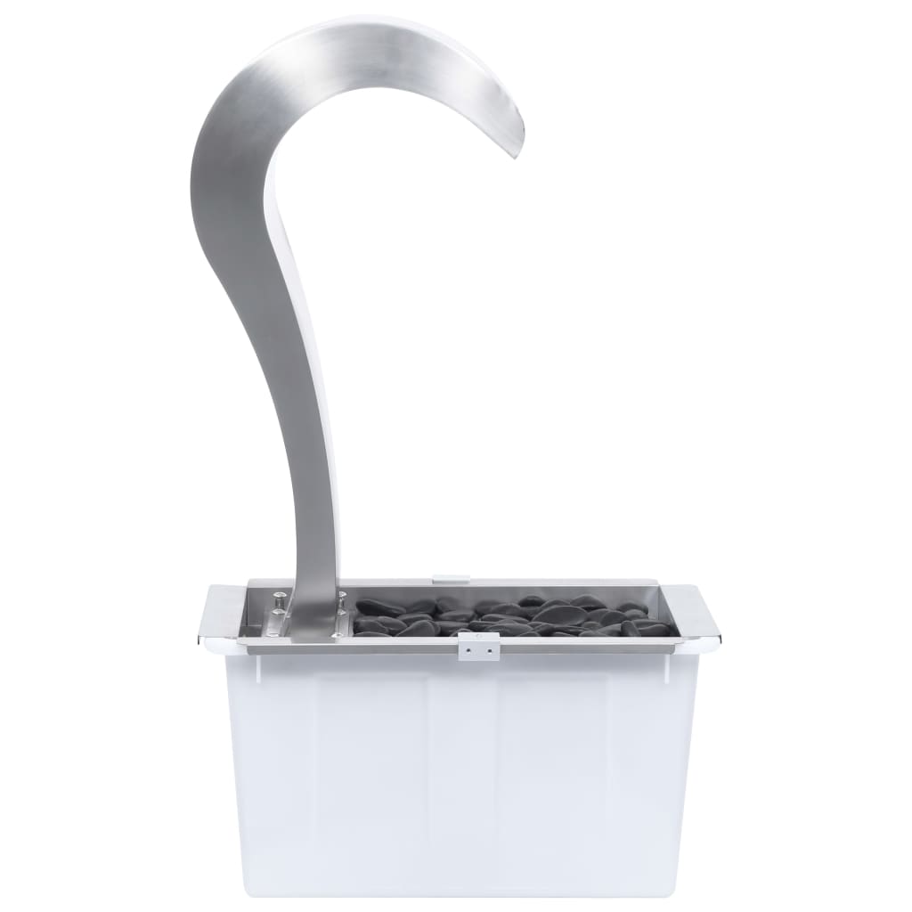 Garten-Wasserfall Silbern 52,4x34,2x82 cm Edelstahl