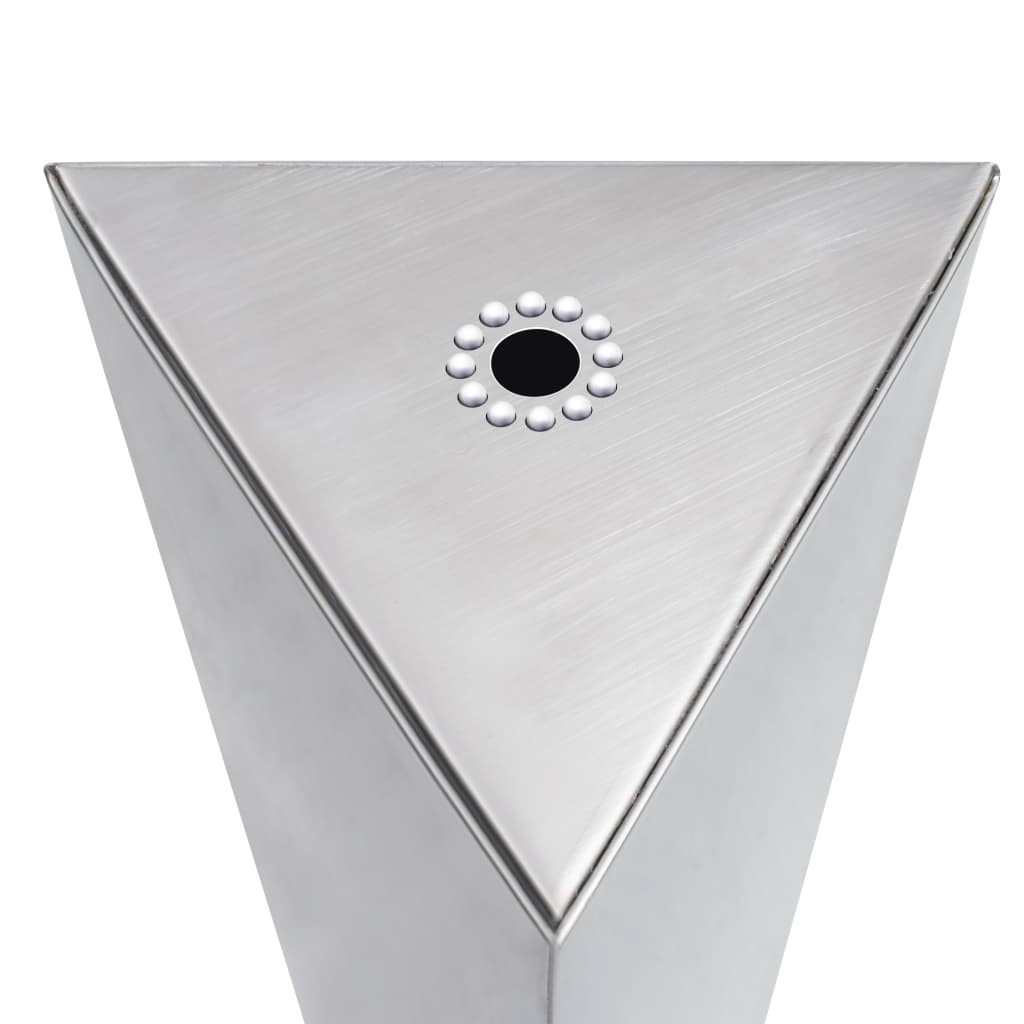 Gartenbrunnen Silbern 37,7x32,6x110 cm Edelstahl