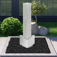 Thumbnail for Gartenbrunnen Silbern 37,7x32,6x110 cm Edelstahl
