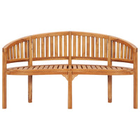 Thumbnail for Bananenbank 151 cm Massivholz Teak