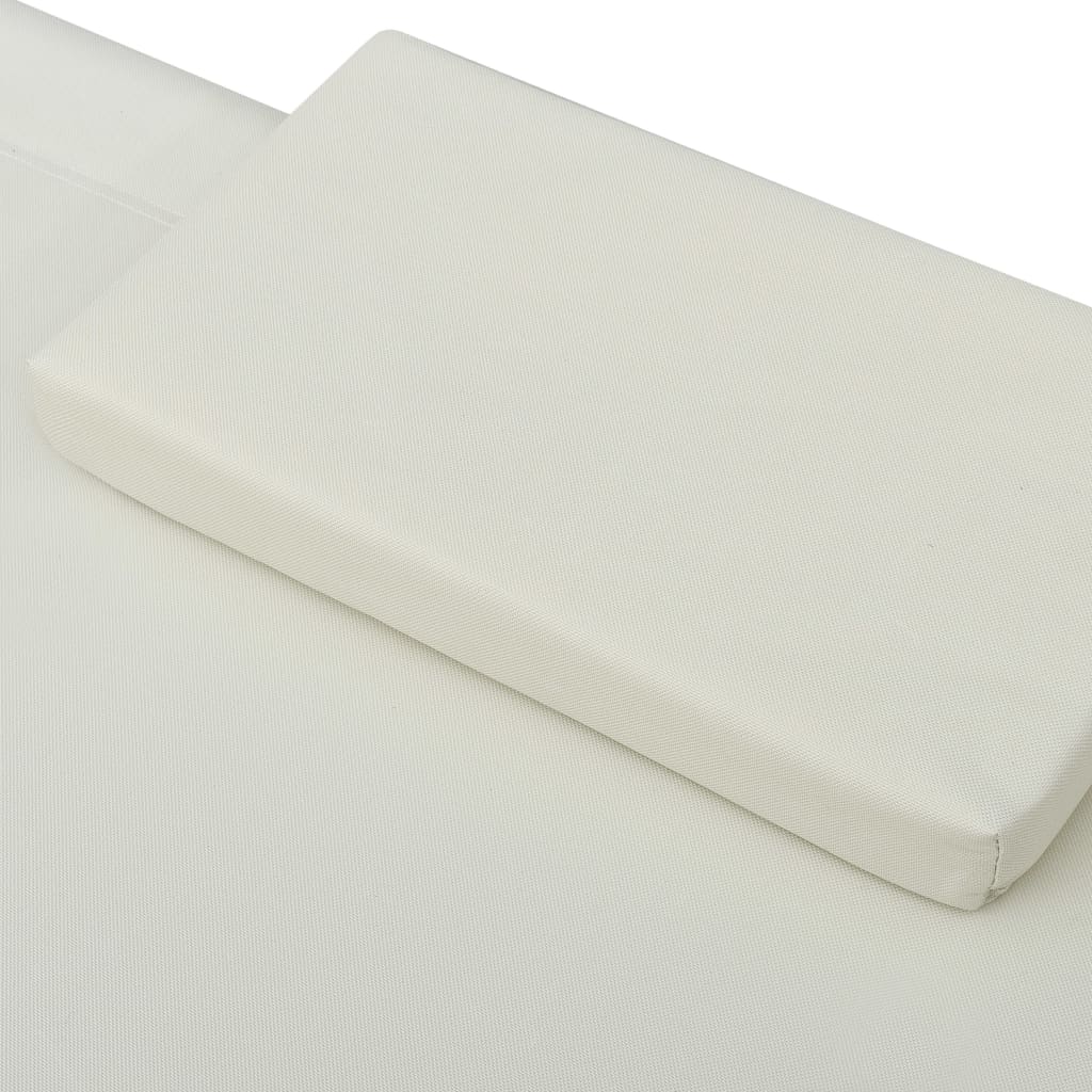 Gartenbett Creme 200 x 90 cm Stahl