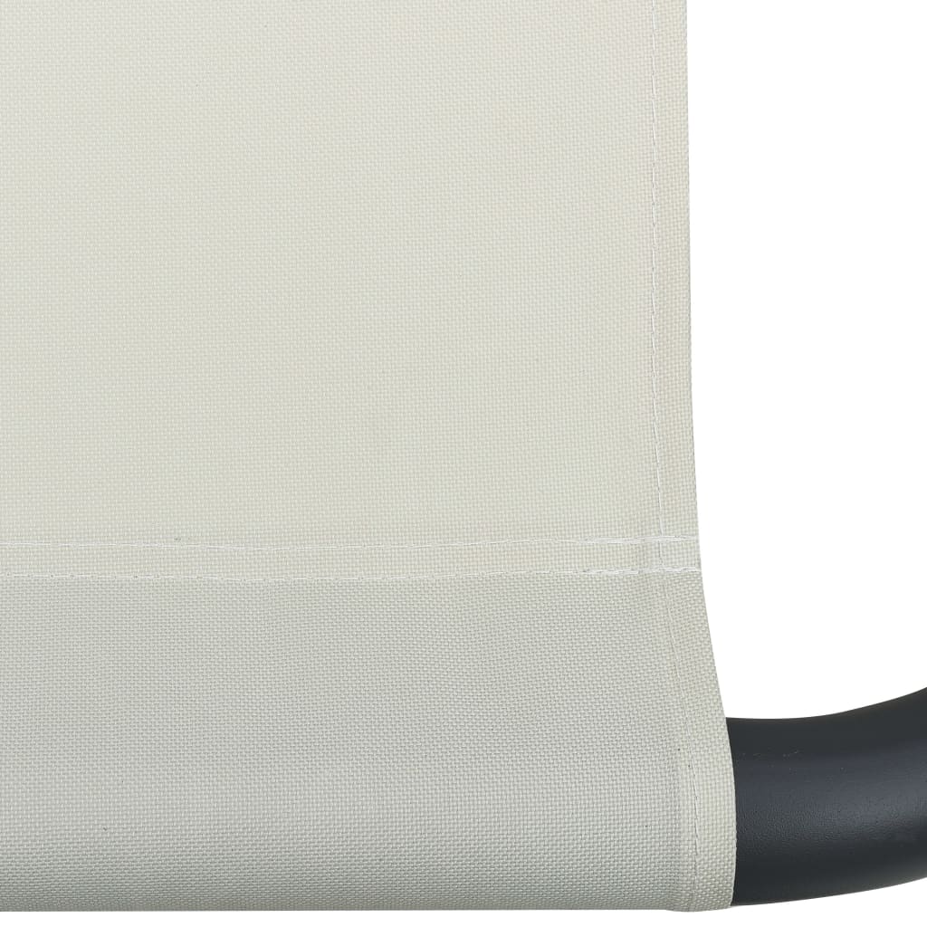 Gartenbett Creme 200 x 90 cm Stahl