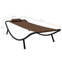 Thumbnail for Gartenbett Braun 200×90 cm Stahl