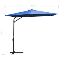 Thumbnail for Sonnenschirm mit Stahlmast 300 cm Azurblau