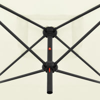 Thumbnail for Doppelsonnenschirm mit Stahlmast 250×250 cm Sandweiß