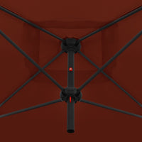 Thumbnail for Doppelsonnenschirm mit Stahlmast 250×250 cm Terracotta-Rot