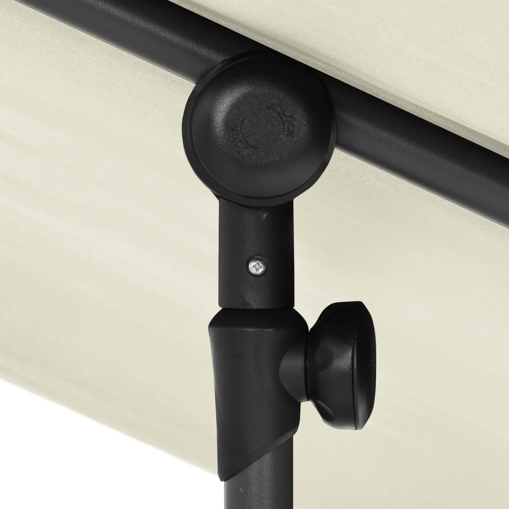 Sonnenschirm mit Aluminium-Mast 180 x 130 cm Sandweiß