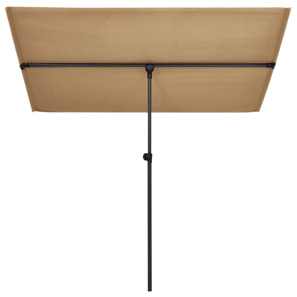 Sonnenschirm mit Aluminium-Mast 180 x 130 cm Taupe