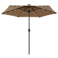 Thumbnail for Sonnenschirm mit LED-Leuchten & Aluminium-Mast 270 cm Taupe