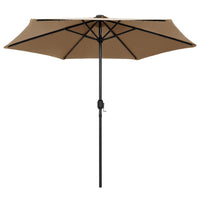 Thumbnail for Sonnenschirm mit LED-Leuchten & Aluminium-Mast 270 cm Taupe