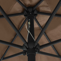 Thumbnail for Sonnenschirm mit LED-Leuchten & Aluminium-Mast 270 cm Taupe