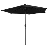 Thumbnail for Sonnenschirm mit LED-Leuchten & Aluminium-Mast 270 cm Schwarz