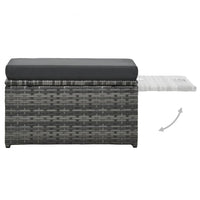 Thumbnail for 4-tlg. Garten-Lounge-Set mit Auflagen Poly Rattan Grau