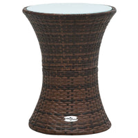 Thumbnail for Garten-Beistelltisch Trommelform Braun Poly Rattan