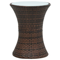 Thumbnail for Garten-Beistelltisch Trommelform Braun Poly Rattan