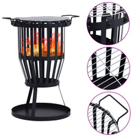 Thumbnail for Garten-Feuerkorb mit Grillrost Stahl 47,5 cm