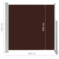 Thumbnail for Ausziehbare Seitenmarkise 160x300 cm Braun