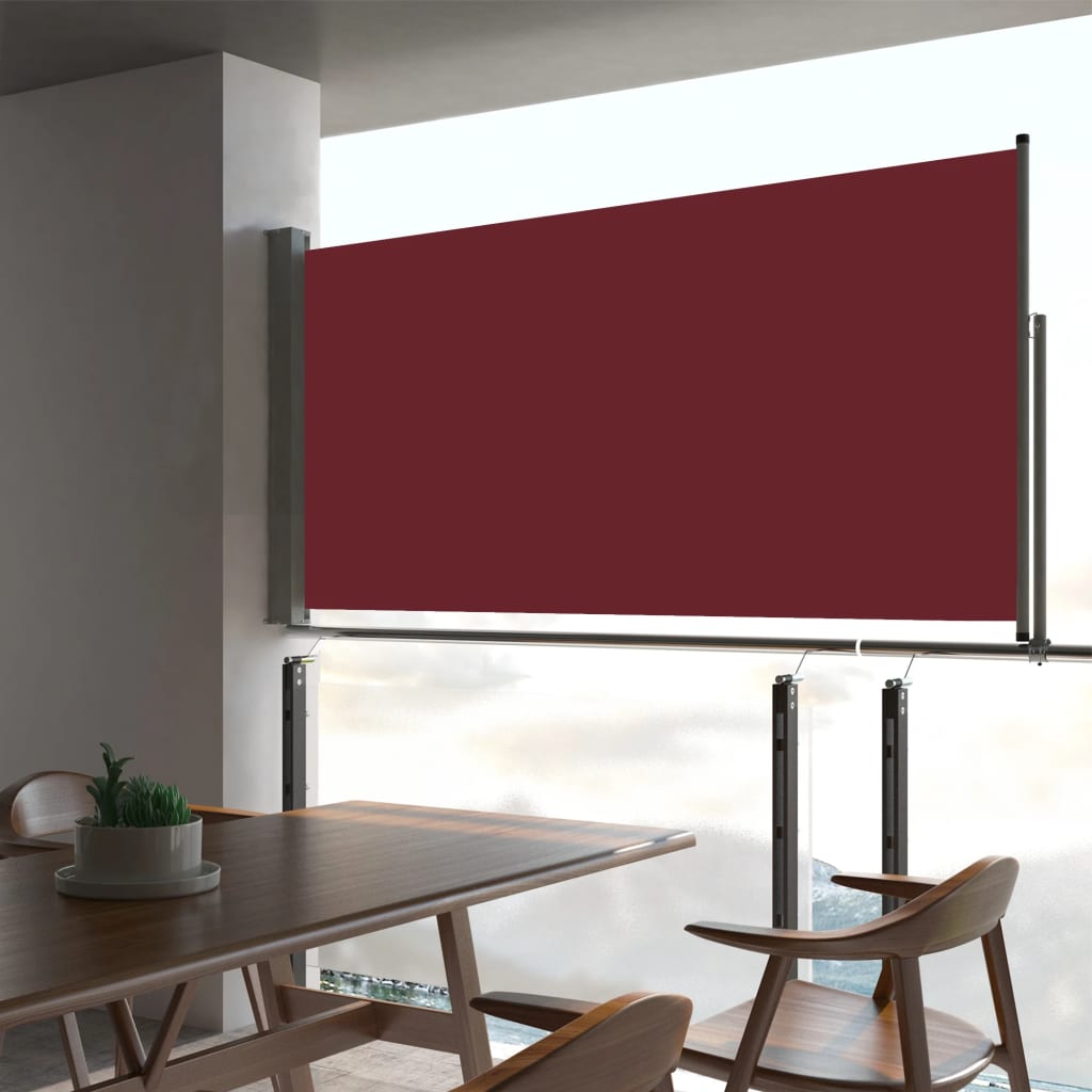 Ausziehbare Seitenmarkise 80×300 cm Rot