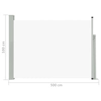 Thumbnail for Ausziehbare Seitenmarkise 100×500 cm Creme