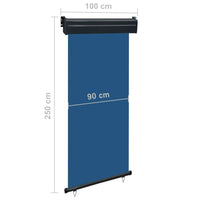 Thumbnail for Balkon-Seitenmarkise 100 × 250 cm Blau