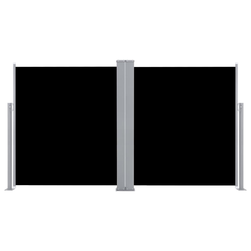 Ausziehbare Seitenmarkise Schwarz 140 x 600 cm