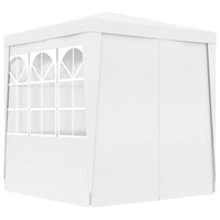 Thumbnail for Profi-Partyzelt mit Seitenwänden 2,5x2,5 m Weiß 90 g/m²