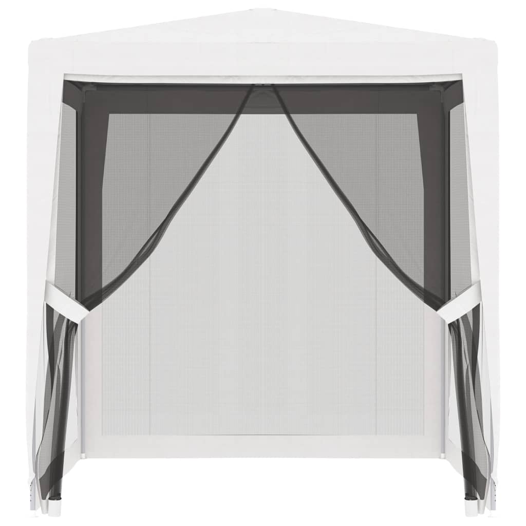 Partyzelt mit 4 Netz-Seitenwänden 2 x 2 m Weiß