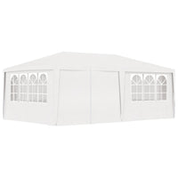 Thumbnail for Profi-Partyzelt mit Seitenwänden 4×6 m Weiß 90 g/m²