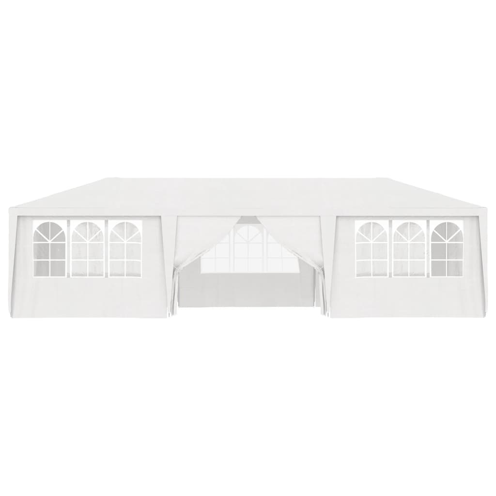 Profi-Partyzelt mit Seitenwänden 4×9 m Weiß 90 g/m²