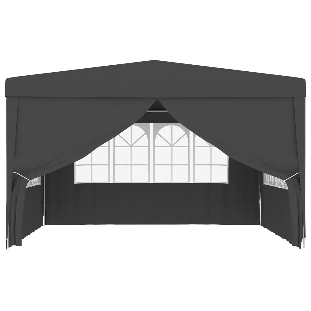 Profi-Partyzelt mit Seitenwänden 4×4 m Anthrazit 90 g/m²