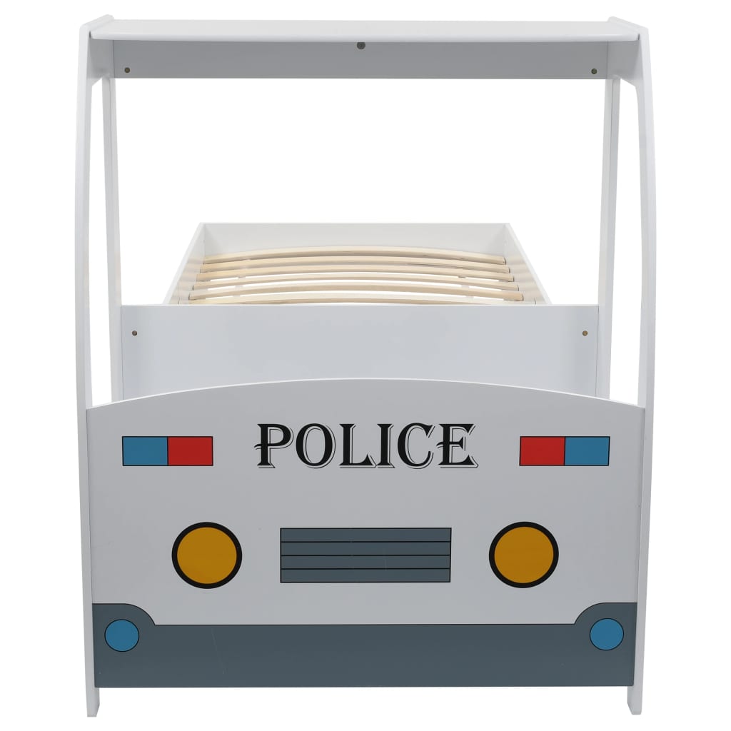 Polizeiauto-Kinderbett mit Matratze 90x200 cm 7 Zone H2 H3